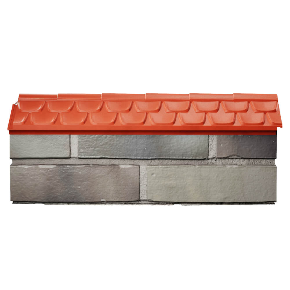 Парапет Zking Эльбрус Красный с посадкой на 0.5 кирпича (130мм) в Бердске фото