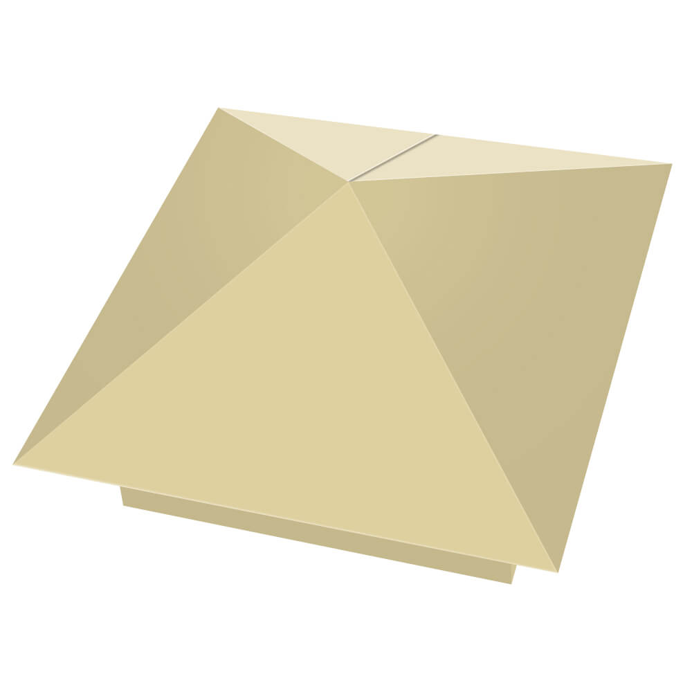 Колпак металлический 400х400мм RAL1014 Бежевый заборный Бердск фото