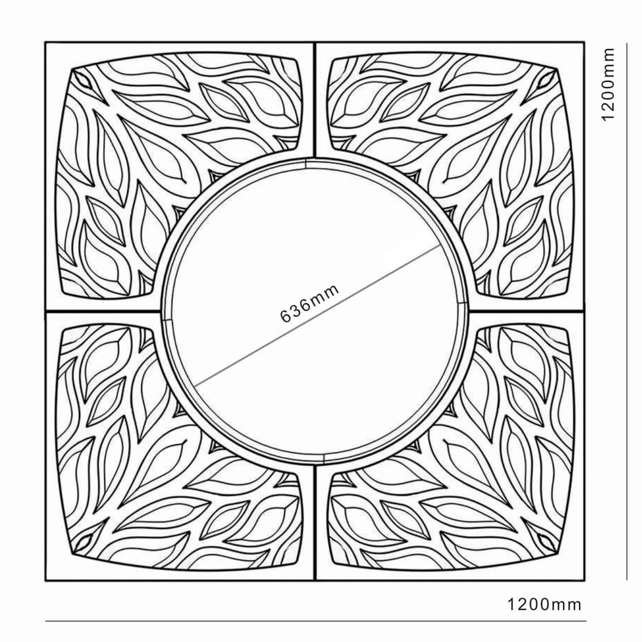 Приствольная решетка для дерева ZKING CRUST 1.2х1.2м Красная в Бердске фото
