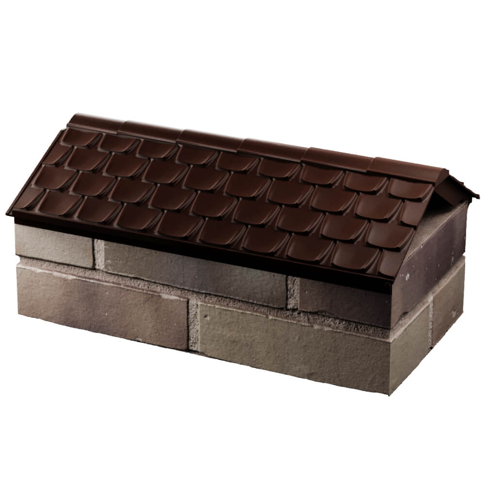 Парапет Zking Эльбрус Коричневый с посадкой на 1 кирпич (255мм) в Бердске фото