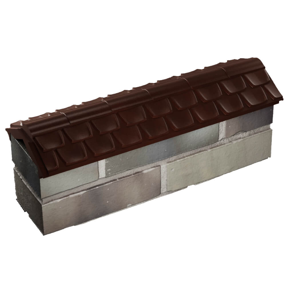 Парапет Zking Эльбрус Коричневый с посадкой на 0.5 кирпича (130мм) в Бердске фото