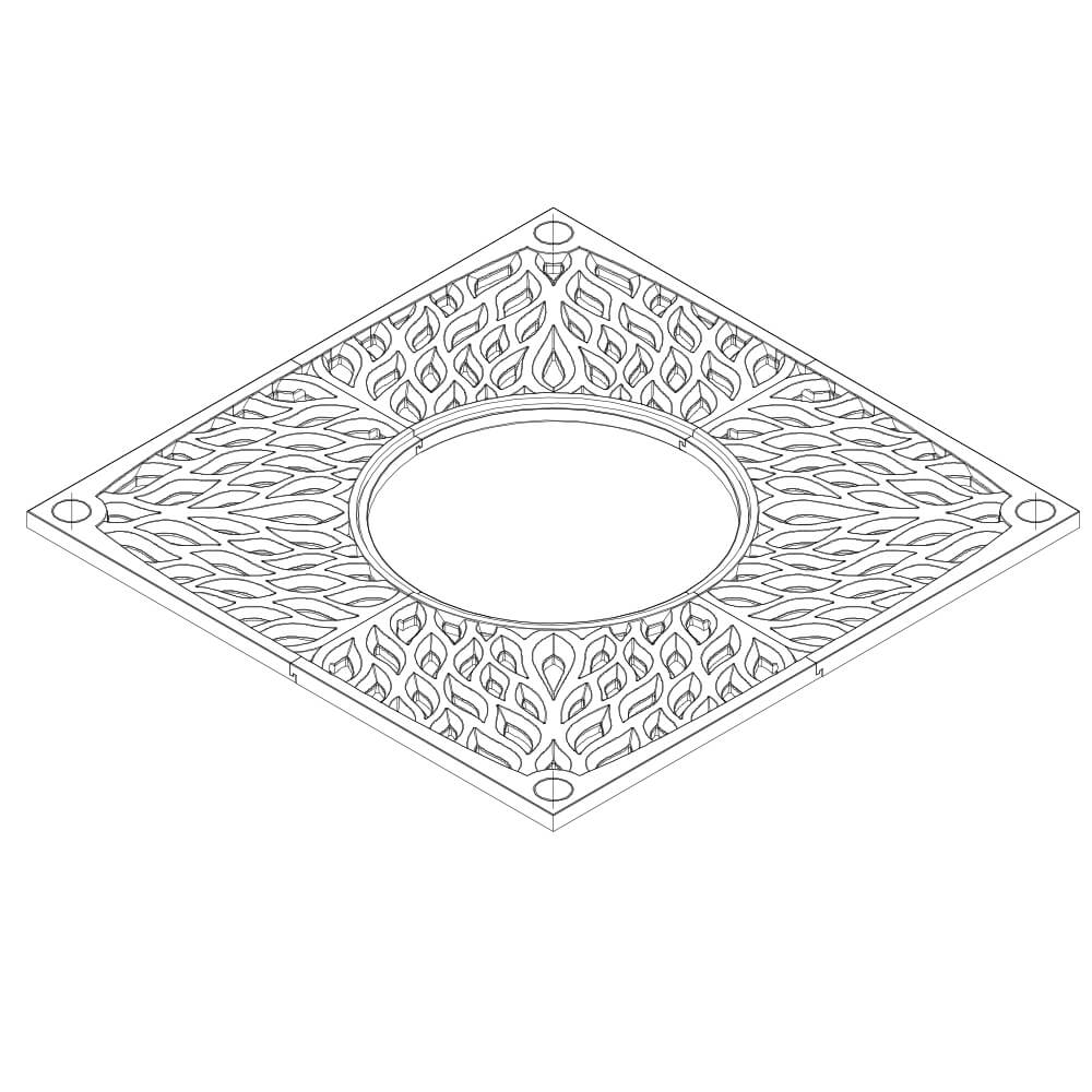 Приствольная решетка для дерева ZKING CRUST 2х2м Черная в Бердске фото