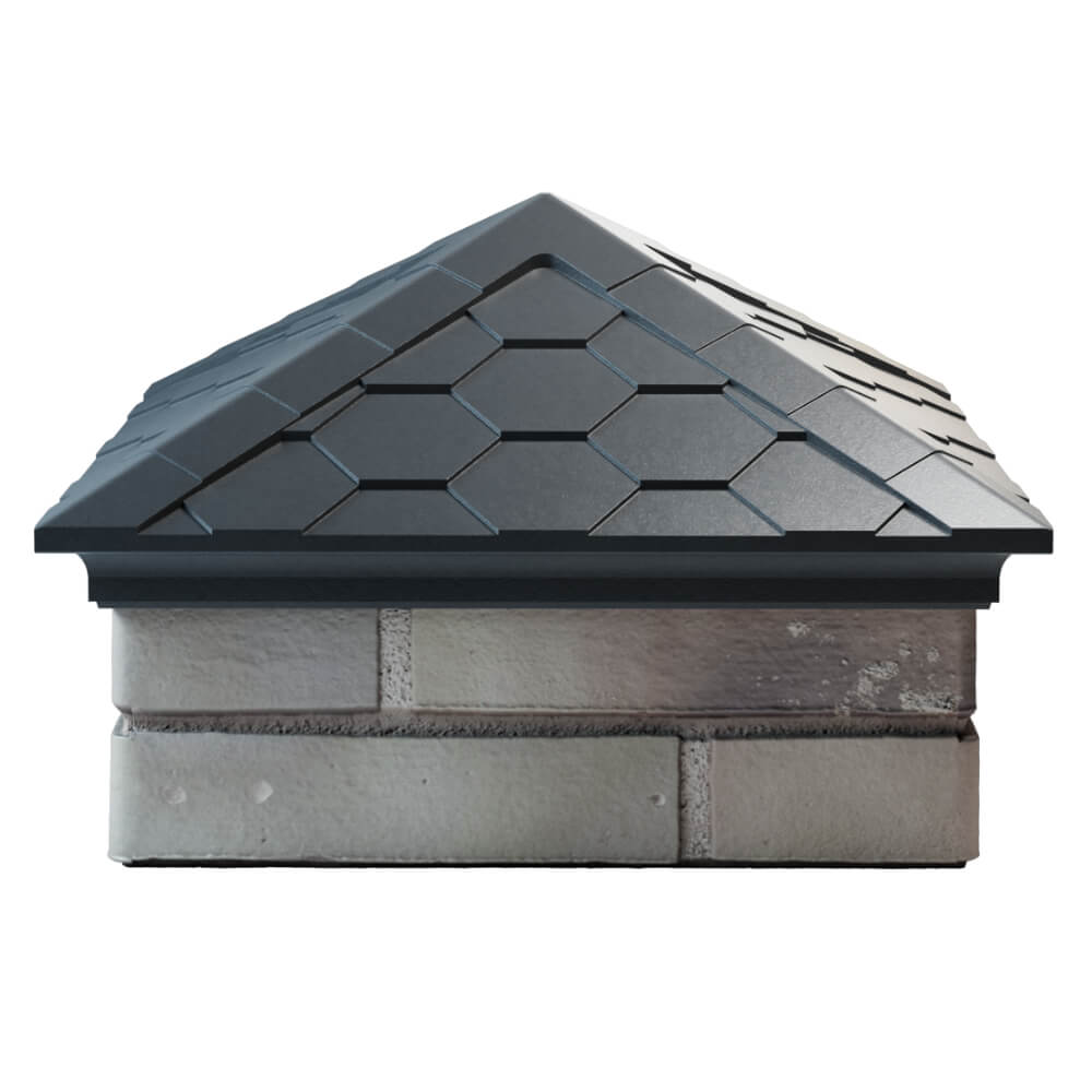 Колпак Zking Эверест Серый на столб 1.5х1.5 кирпича (390х390мм) Бердск фото