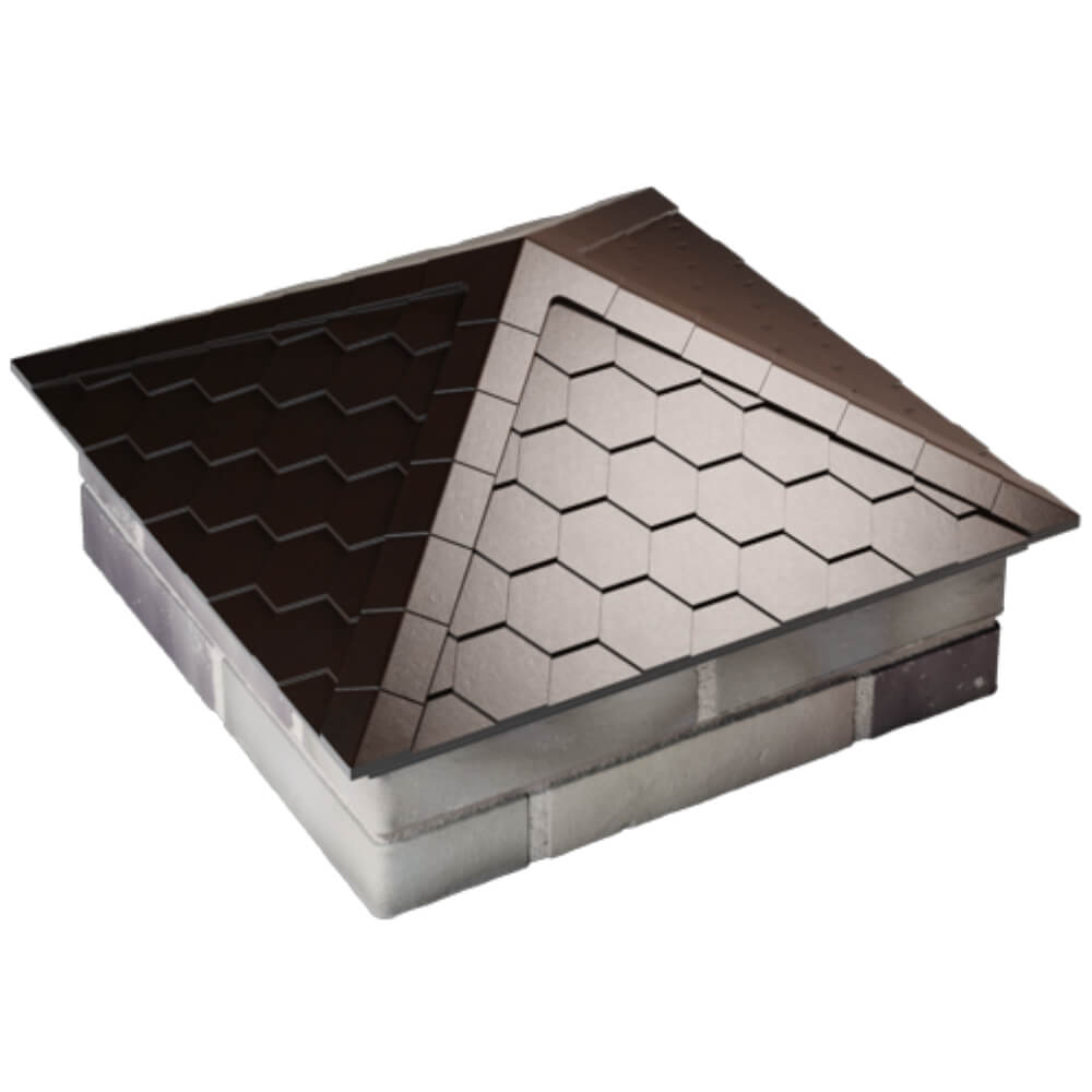 Колпак Zking Эверест Коричневый на столб 2х2 кирпича (535х535мм) Бердск фото