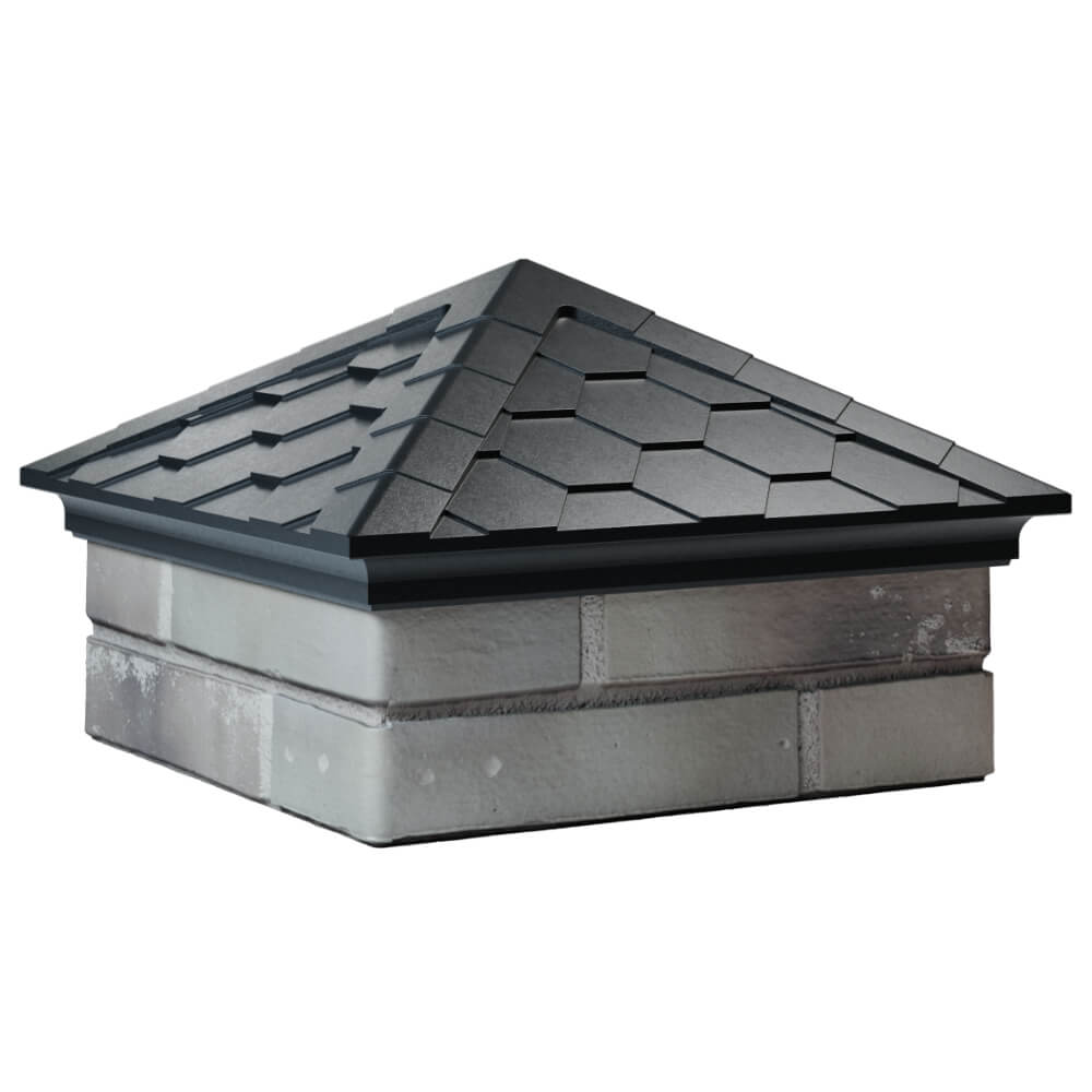 Колпак Zking Эверест Черный на столб 1.5х1.5 кирпича (390х390мм) в Бердске фото