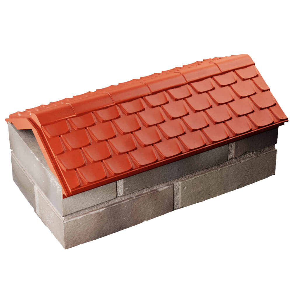 Парапет Zking Эльбрус Красный с посадкой на 1 кирпич (255мм) в Бердске фото