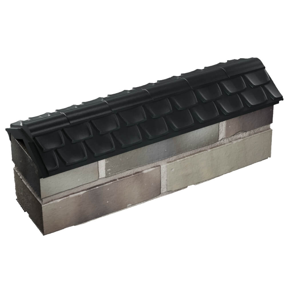 Парапет Zking Эльбрус Черный с посадкой на 0.5 кирпича (130мм) в Бердске фото