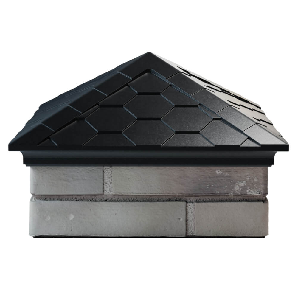 Колпак Zking Эверест Черный на столб 1.5х1.5 кирпича (390х390мм) Бердск фото