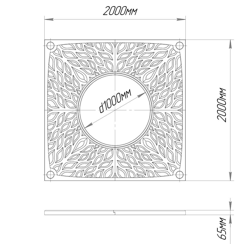 Приствольная решетка для дерева ZKING CRUST 2х2м Черная в Бердске фото