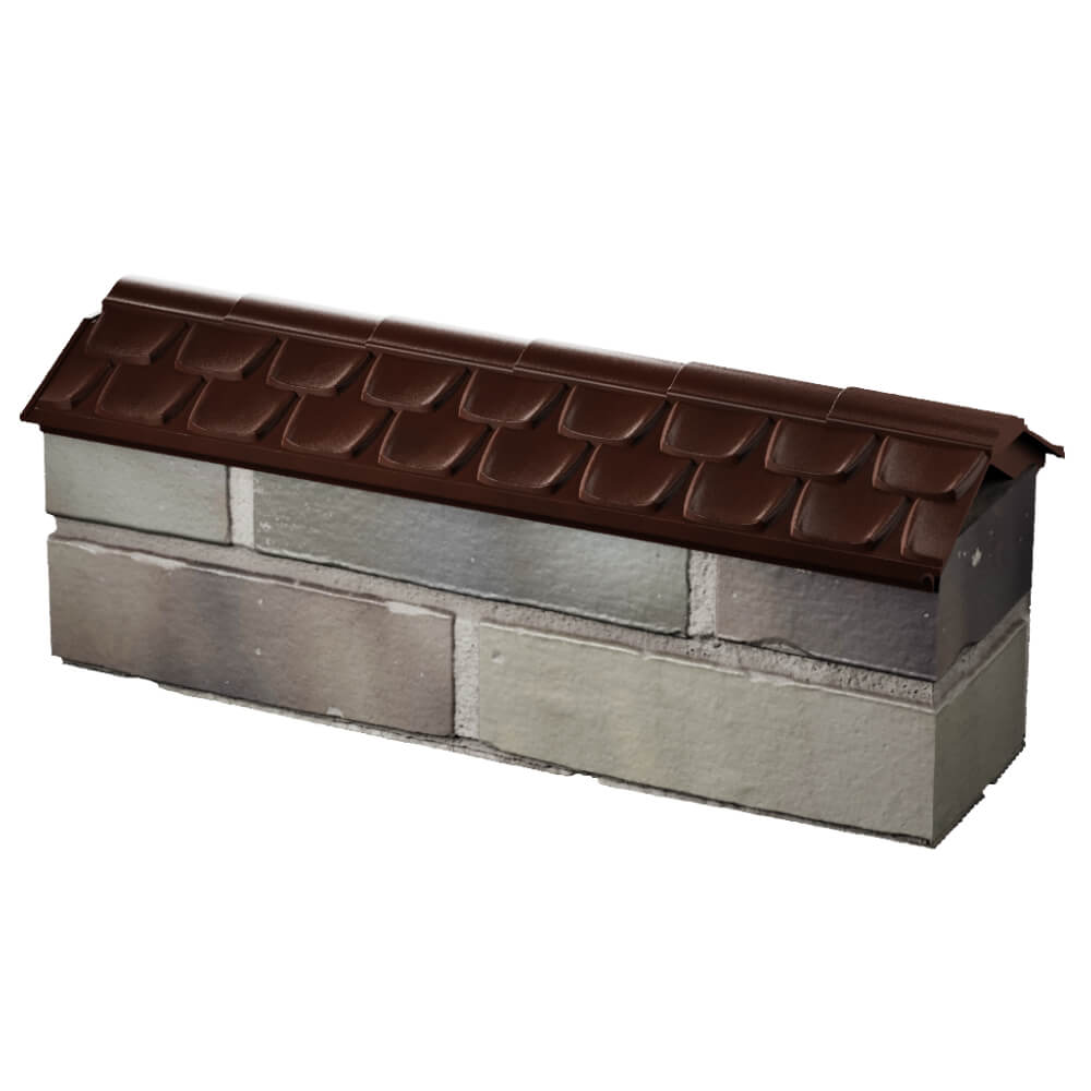 Парапет Zking Эльбрус Коричневый с посадкой на 0.5 кирпича (130мм) в Бердске фото