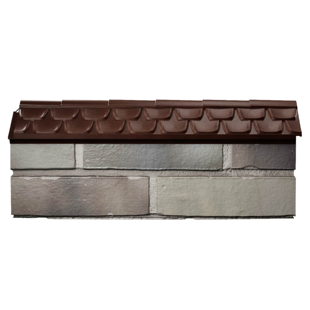 Парапет Zking Эльбрус Коричневый с посадкой на 0.5 кирпича (130мм) в Бердске фото