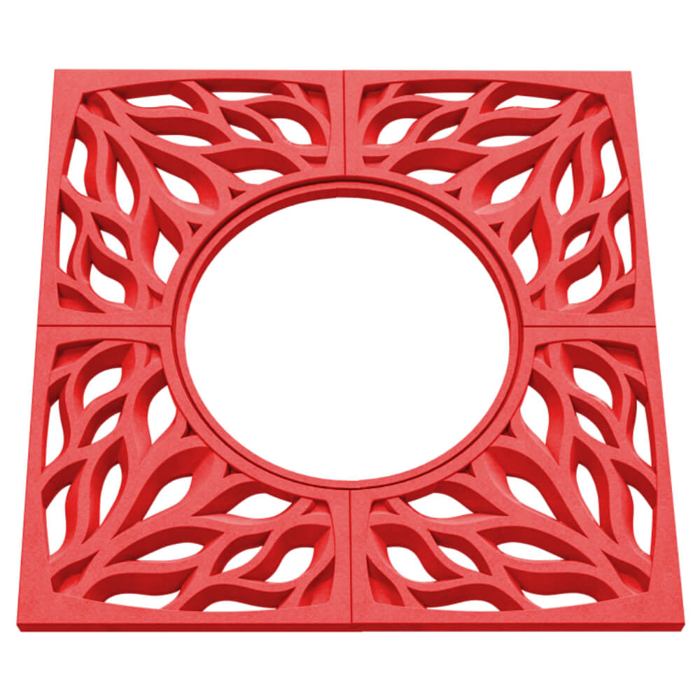 Приствольная решетка для дерева ZKING CRUST 1.2х1.2м Красная в Бердске фото