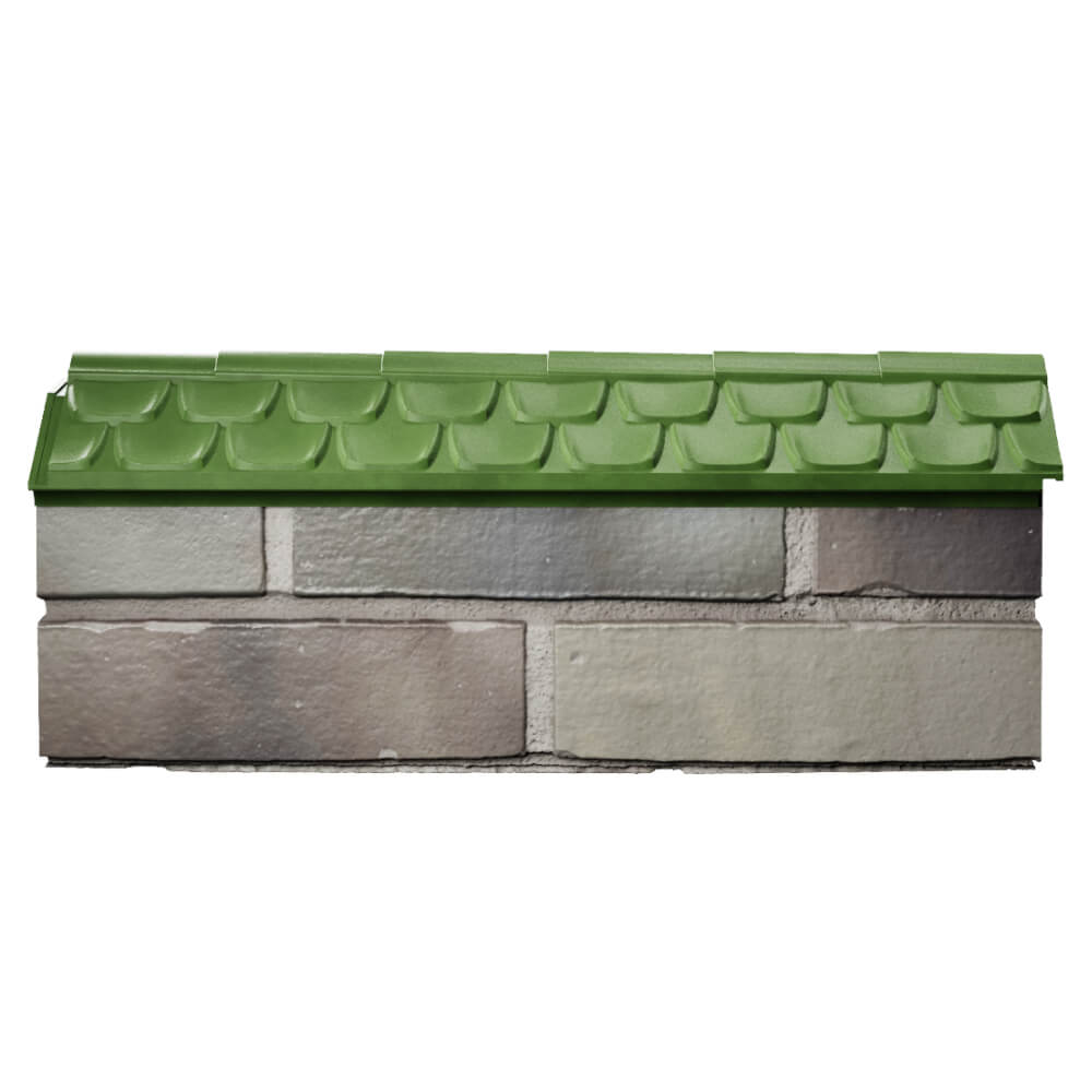 Парапет Zking Эльбрус Зеленый с посадкой на 0.5 кирпича (130мм) в Бердске фото