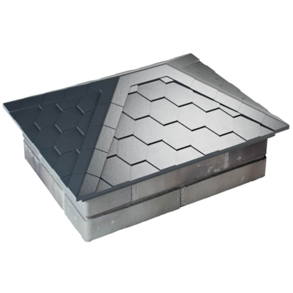 Колпак Zking Эверест Серый на столб 2х1.5 кирпича (520х390мм) Бердск фото