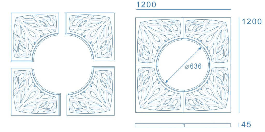 Приствольная решетка для дерева ZKING CRUST 1.2х1.2м Красная в Бердске фото
