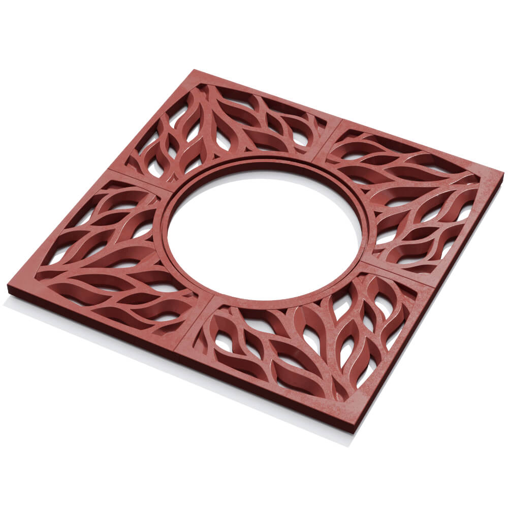 Приствольная решетка для дерева ZKING CRUST 1.2х1.2м Красная в Бердске фото