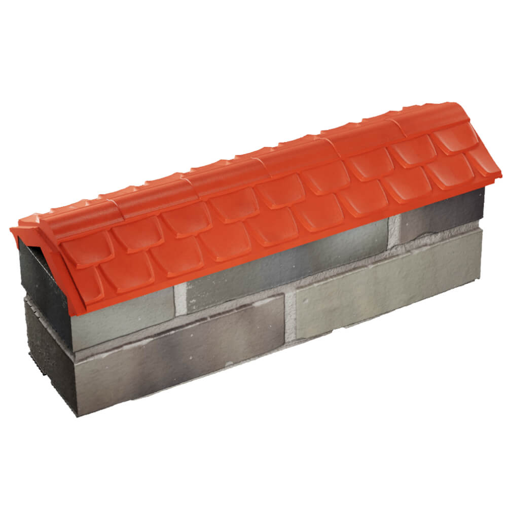 Парапет Zking Эльбрус Красный с посадкой на 0.5 кирпича (130мм) в Бердске фото