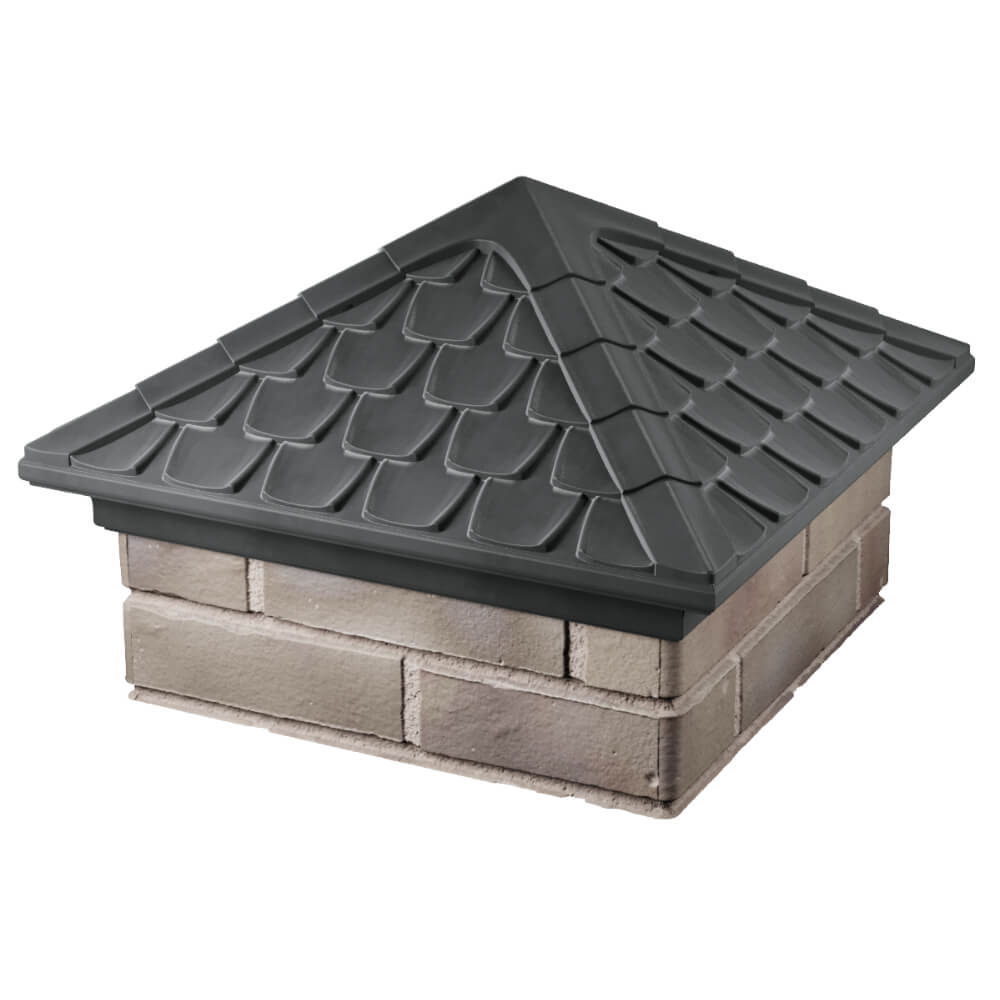 Колпак Zking Эльбрус Серый на столб 1.5х1.5 кирпича (385х385мм) в Бердске фото