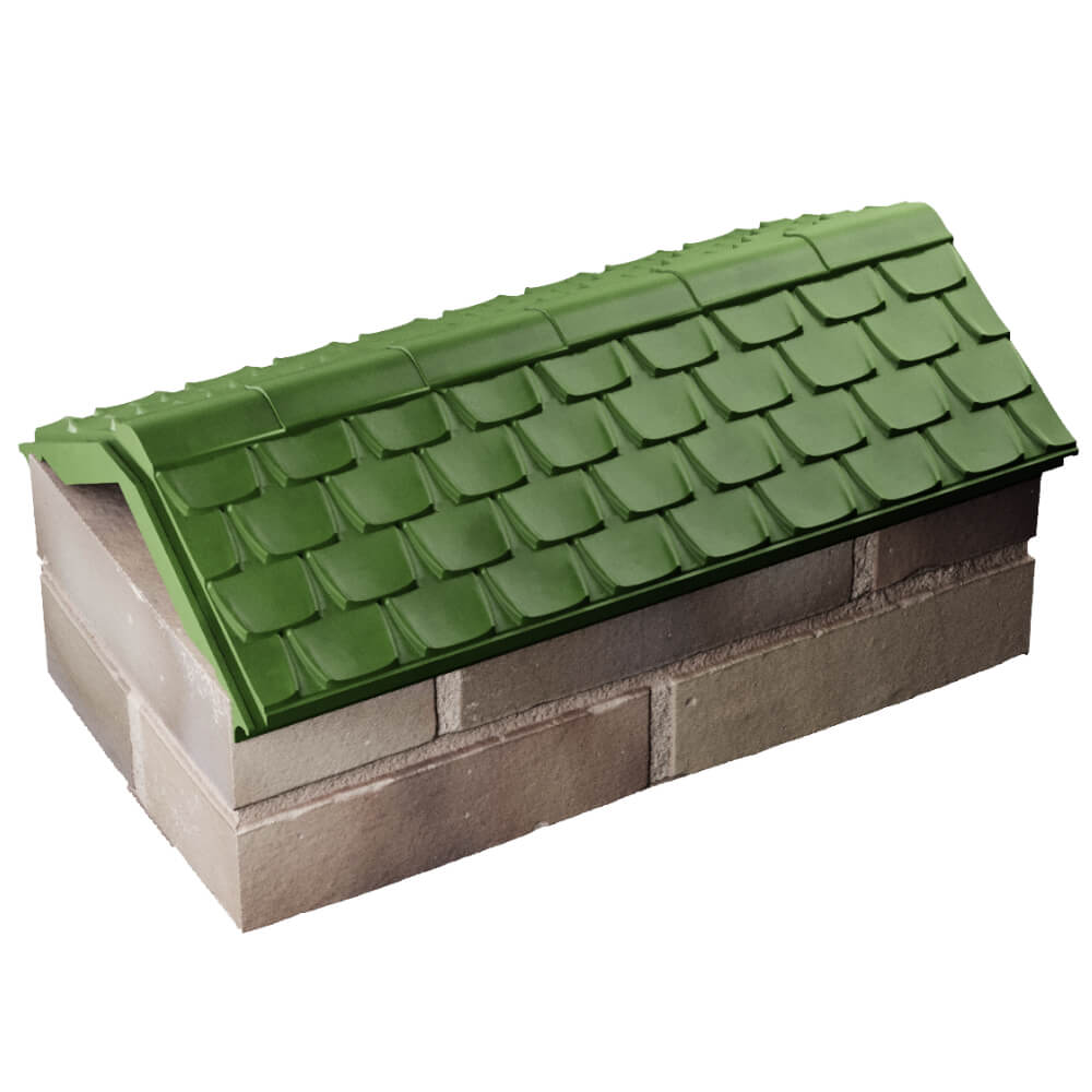 Парапет Zking Эльбрус Зеленый с посадкой на 1 кирпич (255мм) в Бердске фото