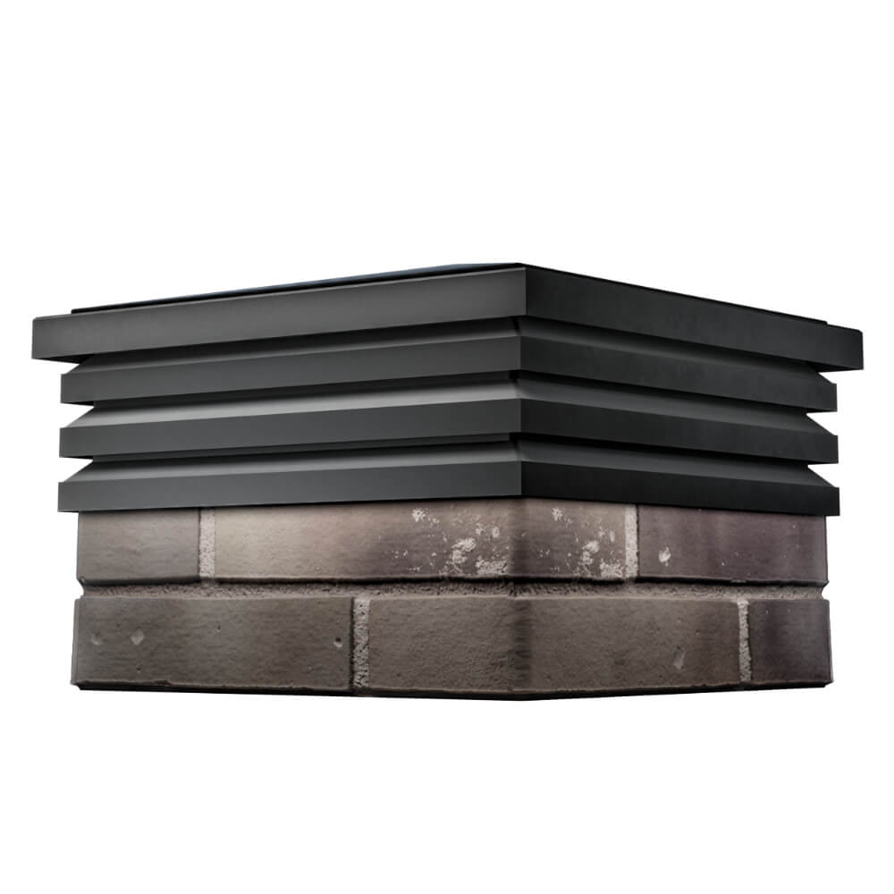 Колпак Zking Бона ХайТек Черный на столб 1.5х1.5 кирпича (385х385мм) в Бердске фото