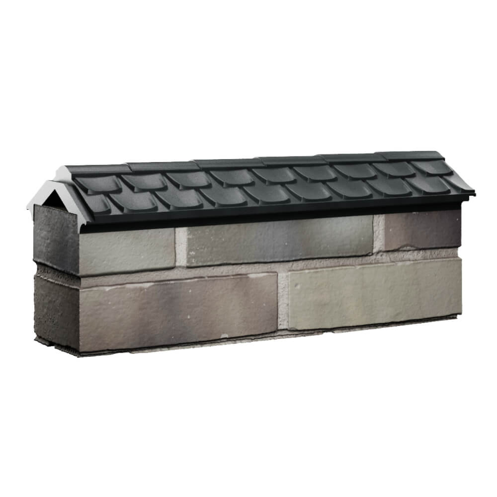 Парапет Zking Эльбрус Черный с посадкой на 0.5 кирпича (130мм) Бердск фото