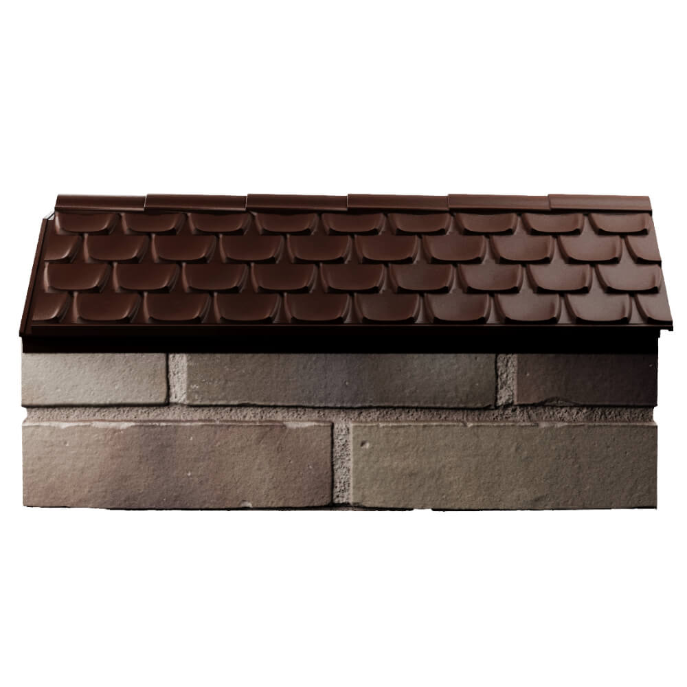 Парапет Zking Эльбрус Коричневый с посадкой на 1 кирпич (255мм) в Бердске фото