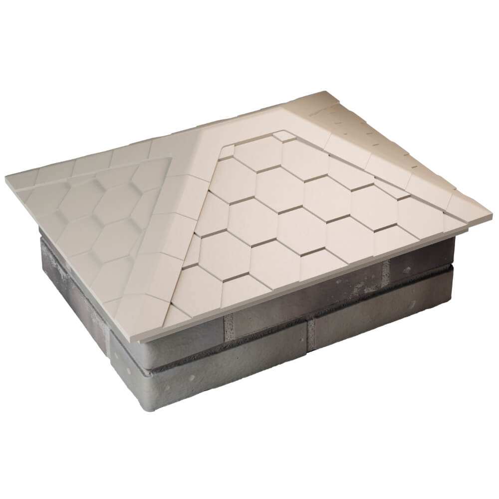 Колпак Zking Эверест Бежевый на столб 2х1.5 кирпича (520х390мм) Бердск фото