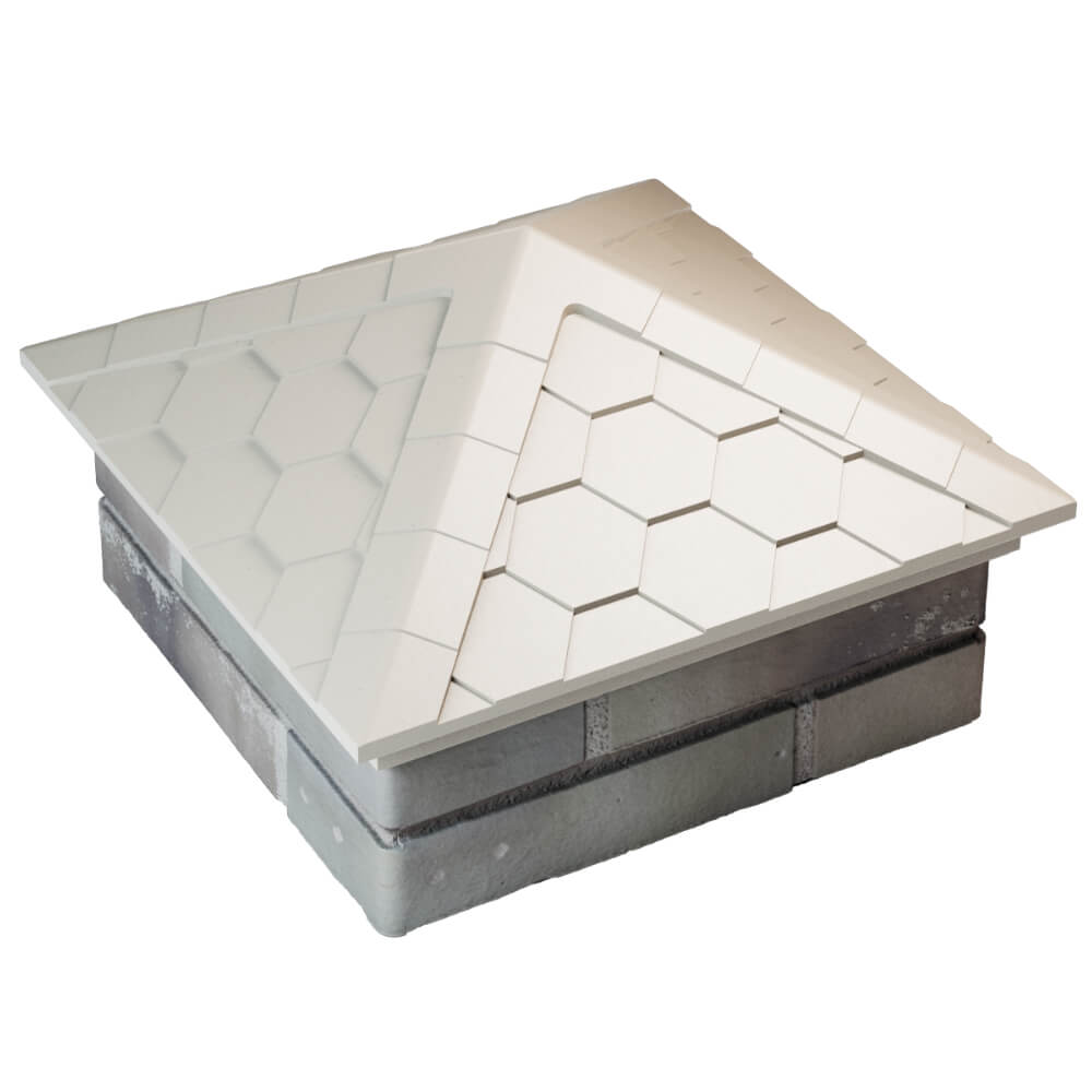 Колпак Zking Эверест Бежевый на столб 1.5х1.5 кирпича (390х390мм) в Бердске фото