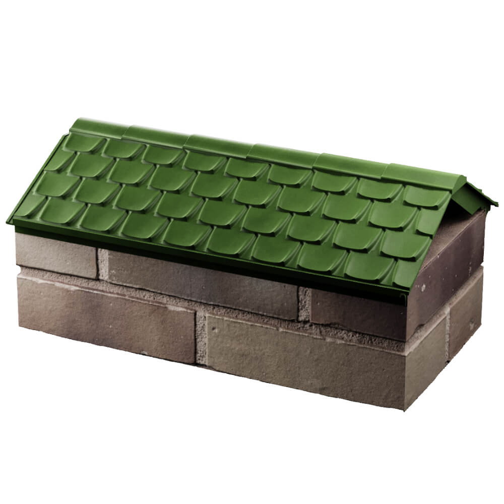 Парапет Zking Эльбрус Зеленый с посадкой на 1 кирпич (255мм) в Бердске фото