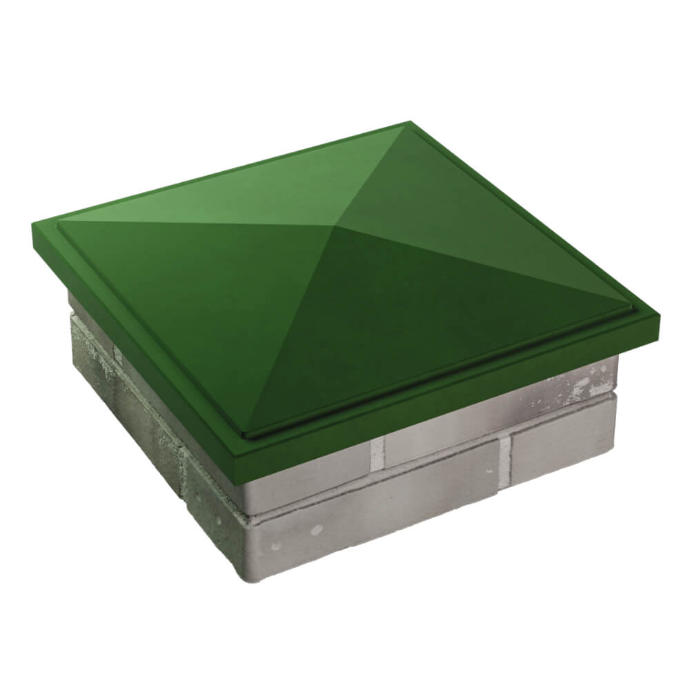 Колпак Zking БонаМоно Зеленый на столб 1.5х1.5 кирпича (385х385, 400х400мм)