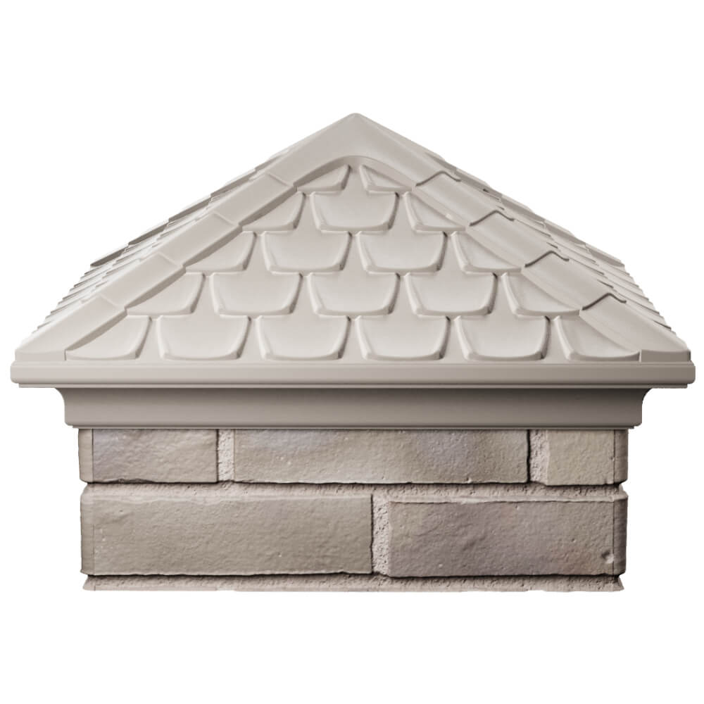 Колпак Zking Эльбрус Бежевый на столб 1.5х1.5 кирпича (385х385мм) Бердск фото