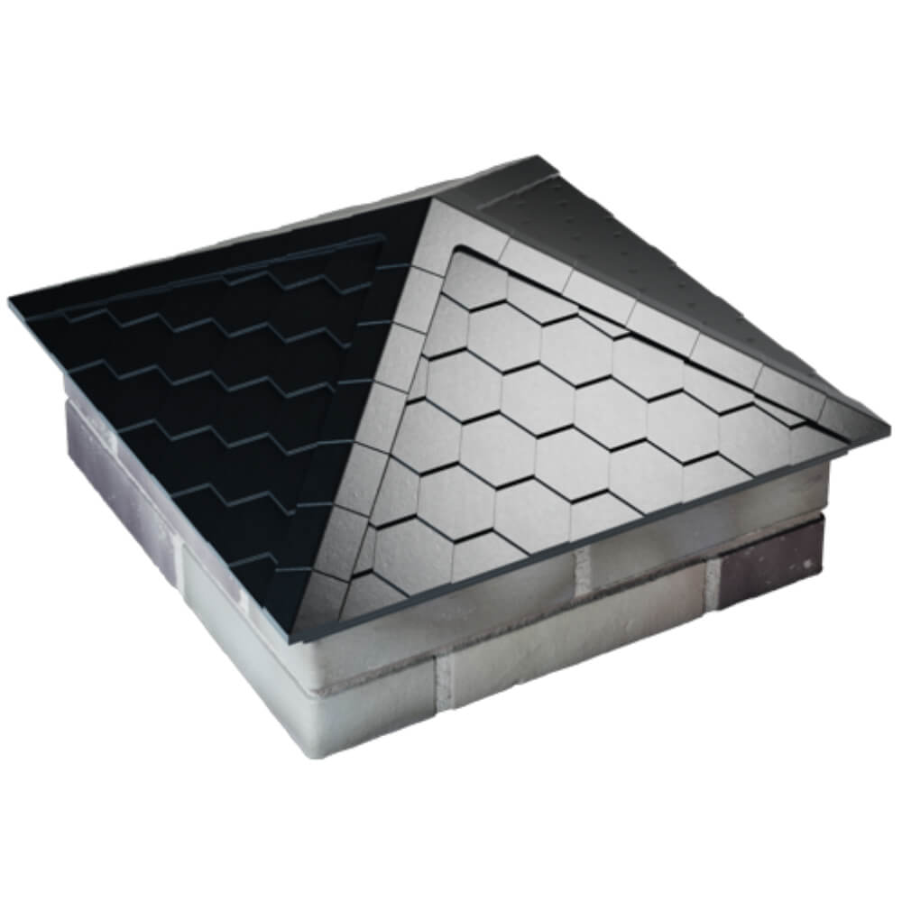 Колпак Zking Эверест Черный на столб 2х2 кирпича (535х535мм) Бердск фото