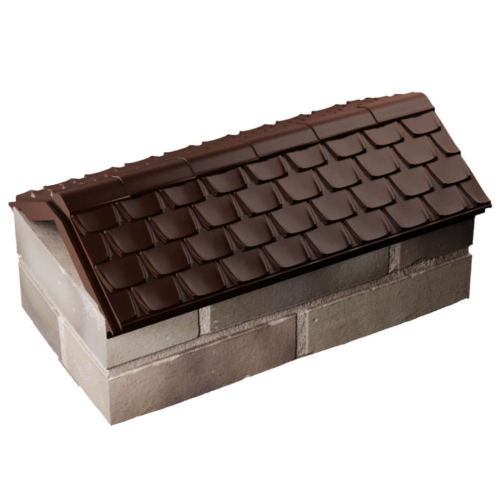 Парапет Zking Эльбрус Коричневый с посадкой на 1 кирпич (255мм) в Бердске фото
