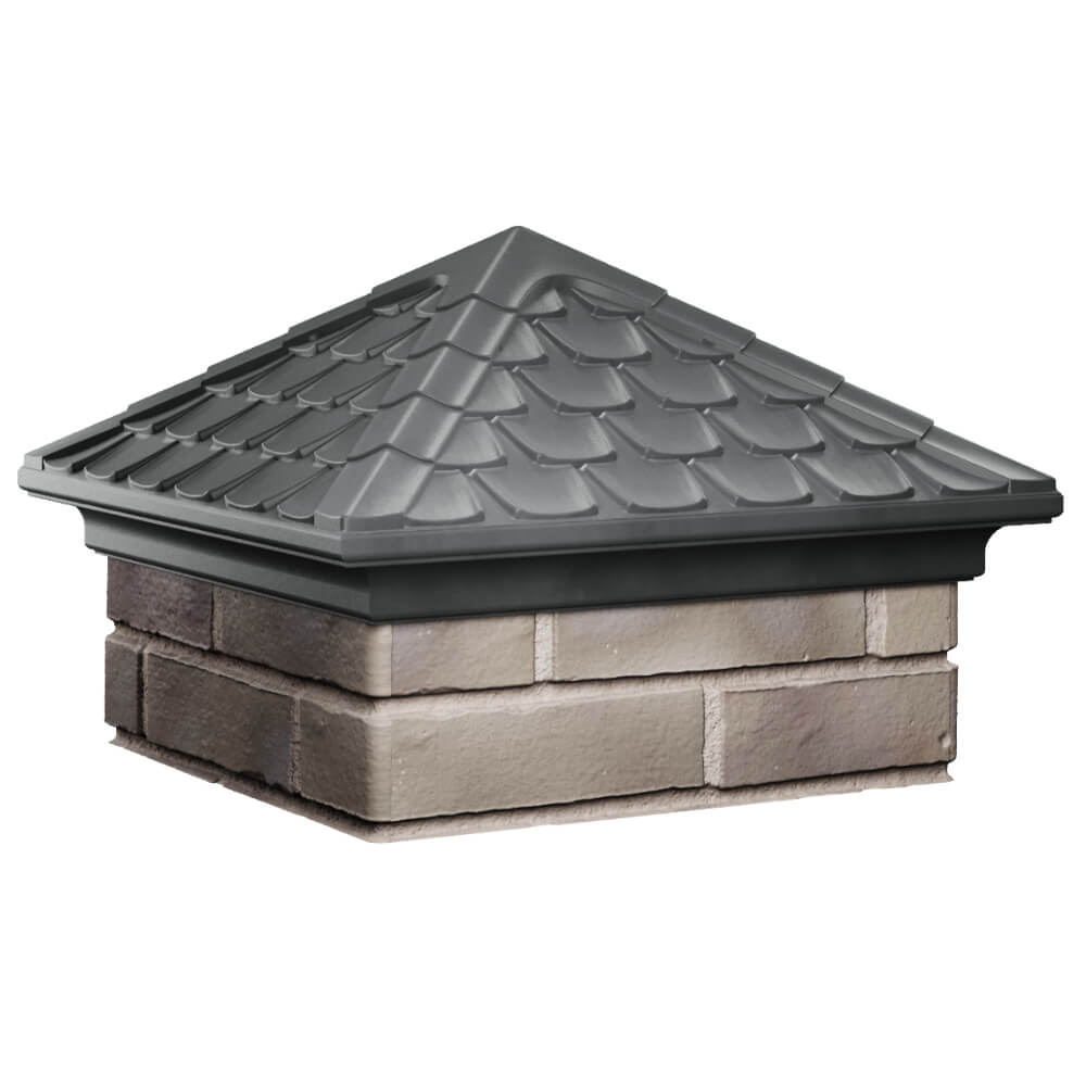 Колпак Zking Эльбрус Серый на столб 1.5х1.5 кирпича (385х385мм) в Бердске фото