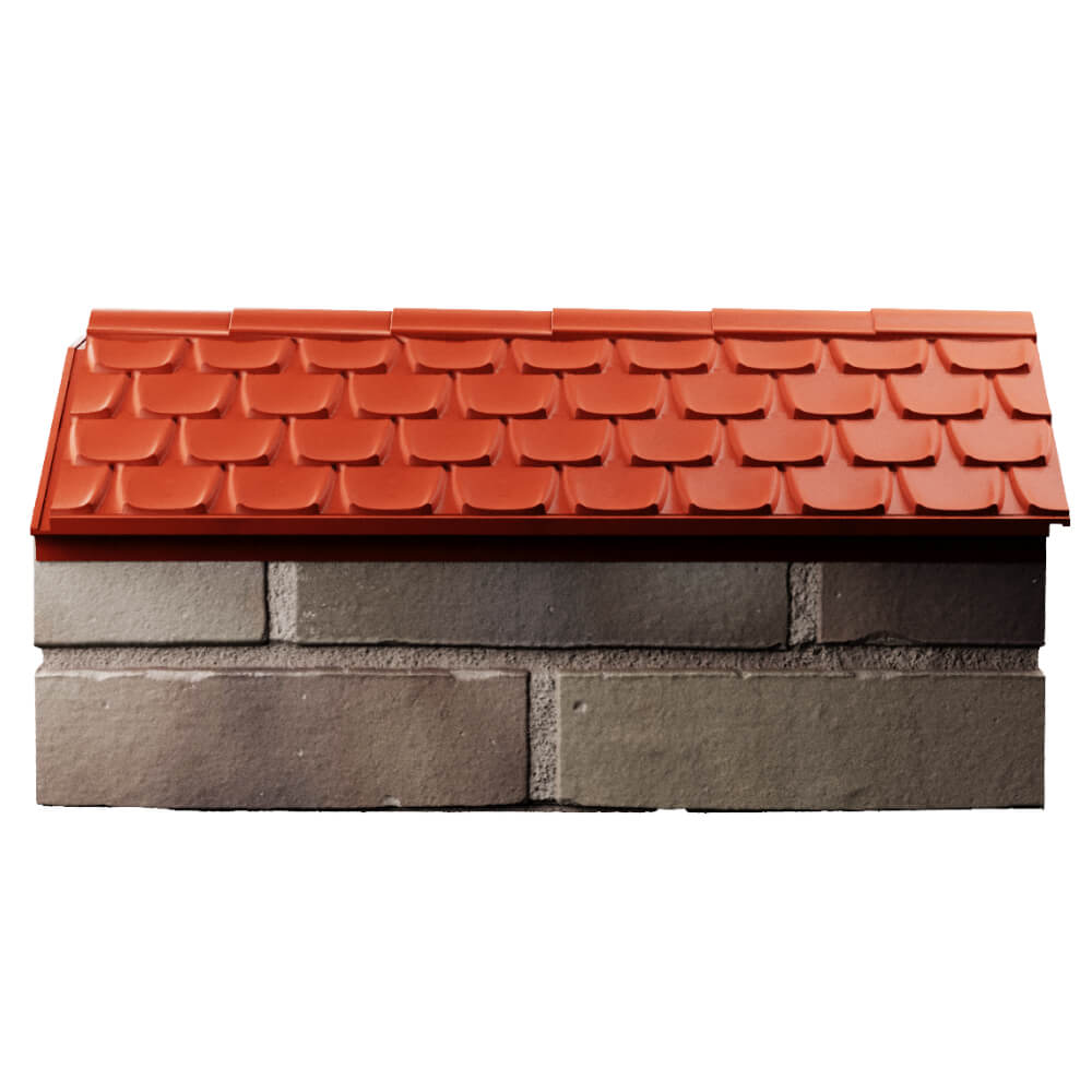 Парапет Zking Эльбрус Красный с посадкой на 1 кирпич (255мм) в Бердске фото