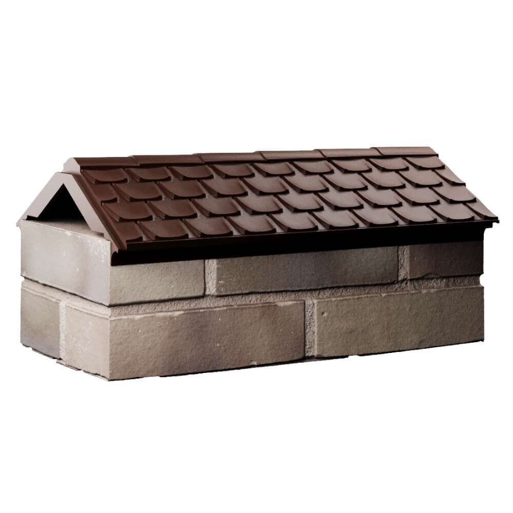 Парапет Zking Эльбрус Коричневый с посадкой на 1 кирпич (255мм) Бердск фото