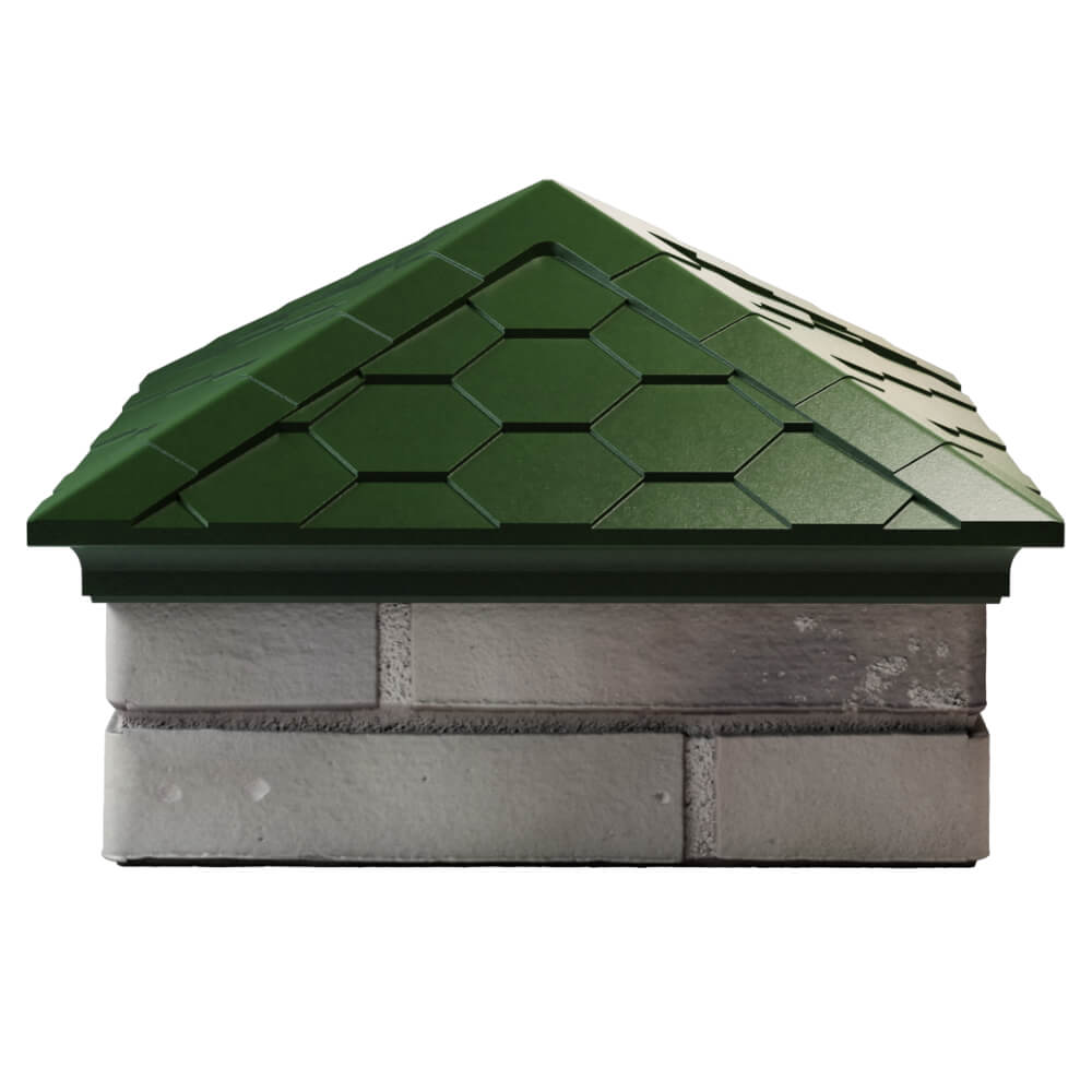 Колпак Zking Эверест Зеленый на столб 1.5х1.5 кирпича (390х390мм) Бердск фото